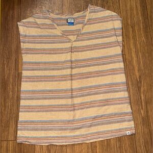 Kavu True Outdoor Wear Short Sleeve V-Neck T-Shirt Cotton size Extra Small XS